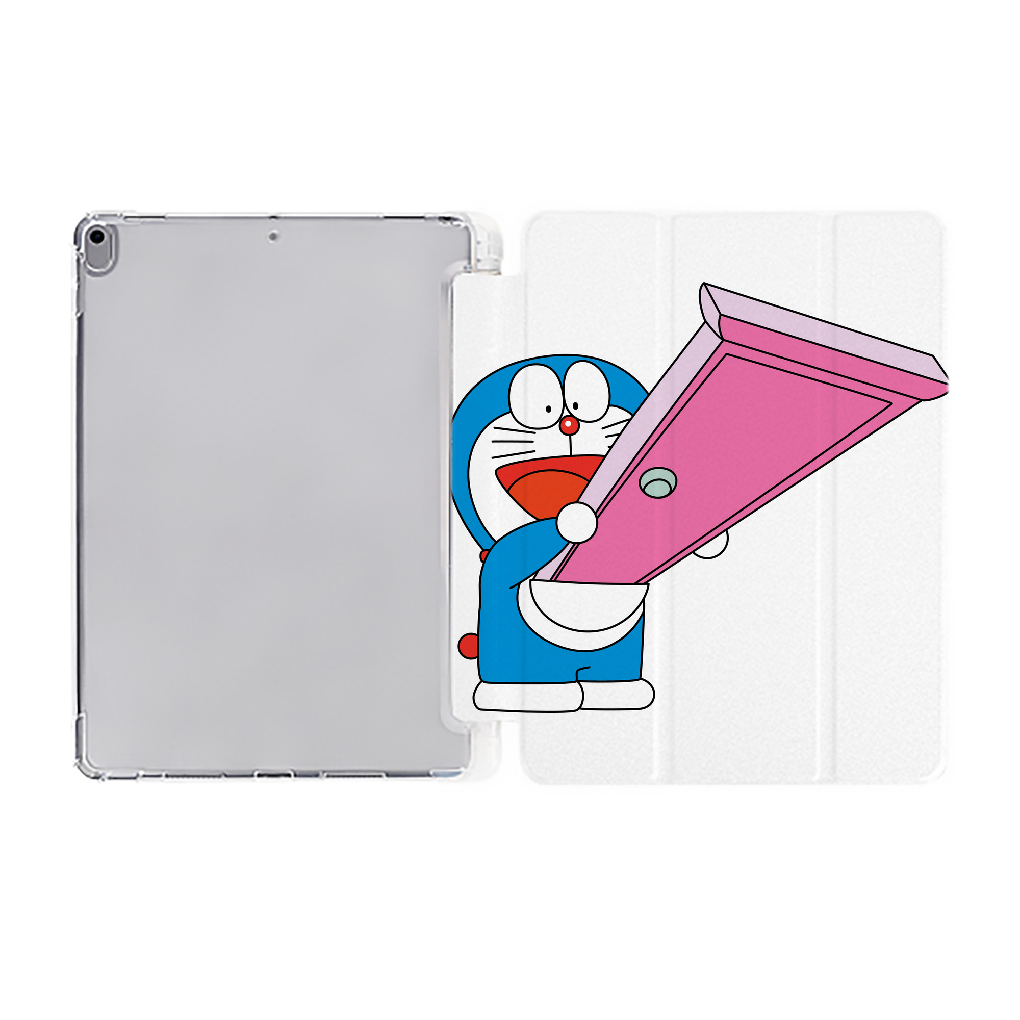 （画像用） ドラえもん Doraemon IPad ケース ペン収納付き 三つ折りスタンド PUレザー×シリコン 対応機種9.5/10.5/10.9インチ